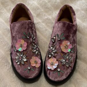 Jacobies Blush crystal Floral Vanesa Slip-on Sneaker